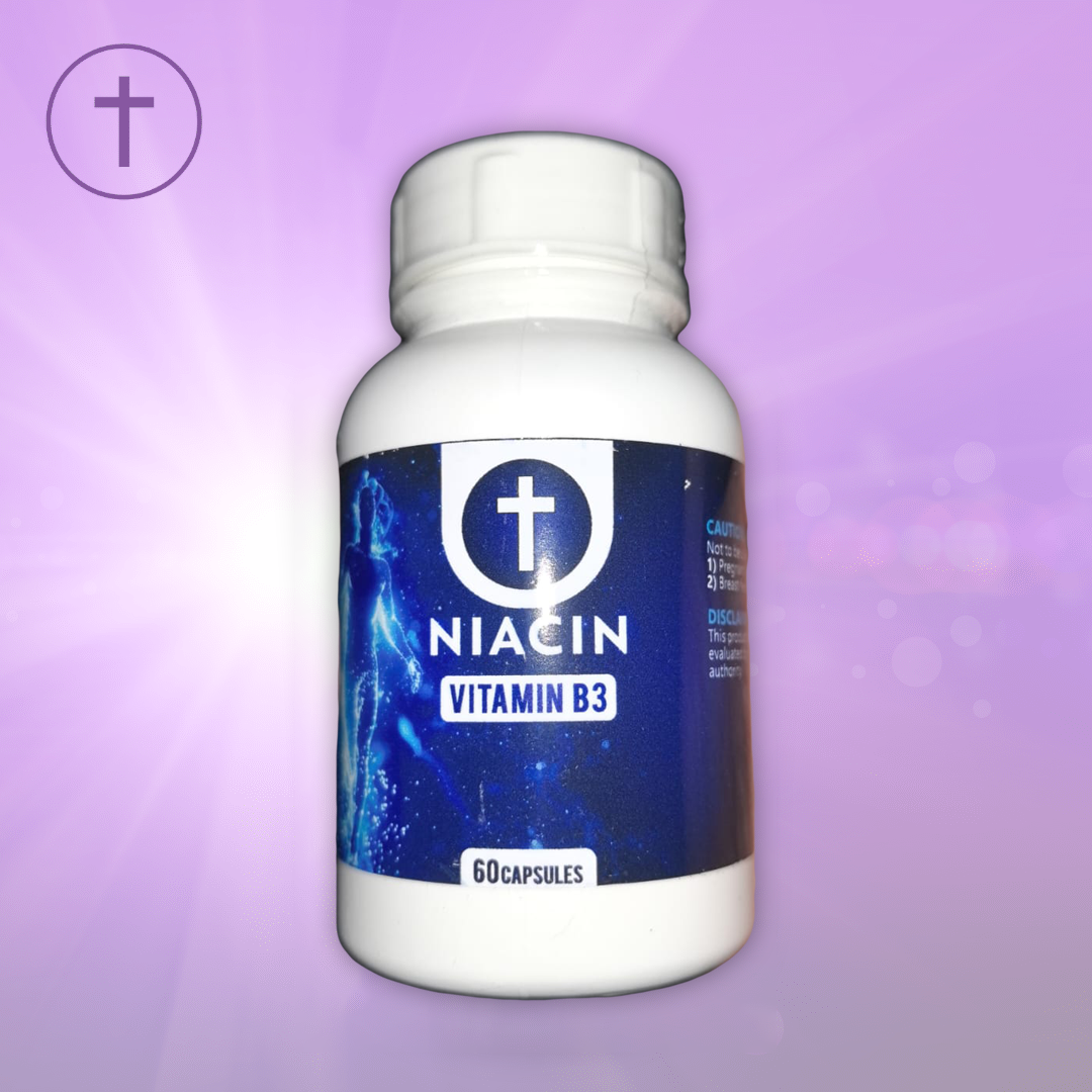 Niacin Vitamin B3 Capsules - Heart, Brain & Cholesterol Support | Purple Cushhh SA