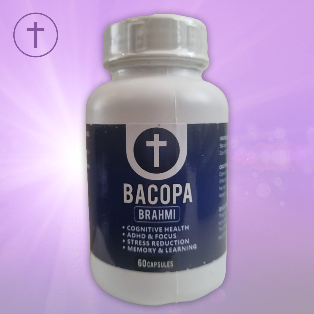 Bacopa Brahmi Capsules - Natural ADHD, Memory & Focus Support Supplement | Purple Cushhh SA