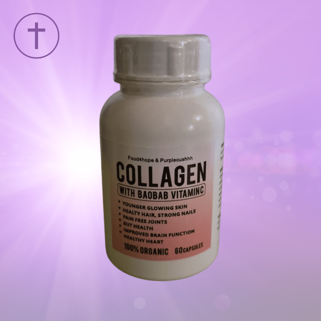 Collagen with Baobab Vitamin C Capsules - Skin, Hair & Joint Health | Purple Cushhh SA