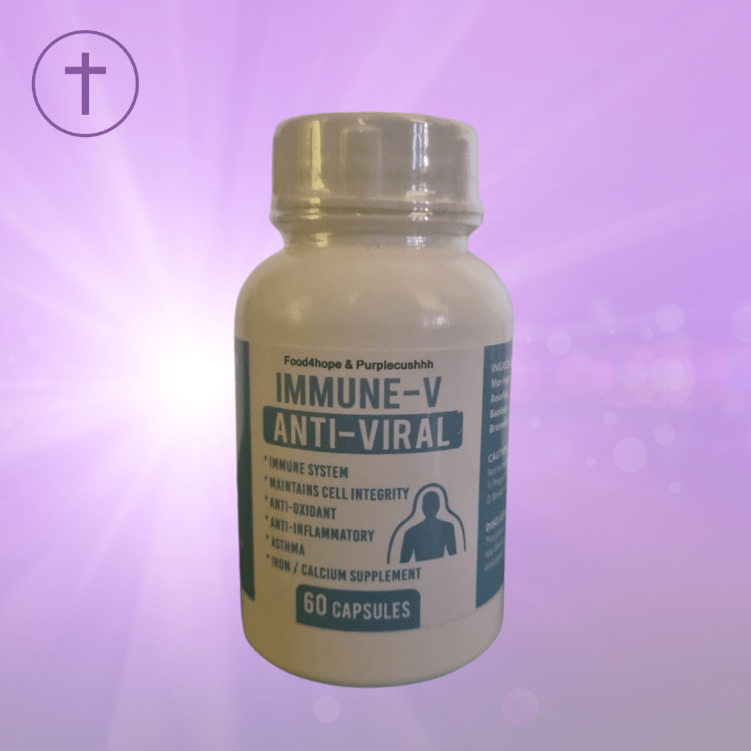 Immune-V Anti-Viral Capsules  - Moringa, Rosehip & Baobab Immune Support | Purple Cushhh SA