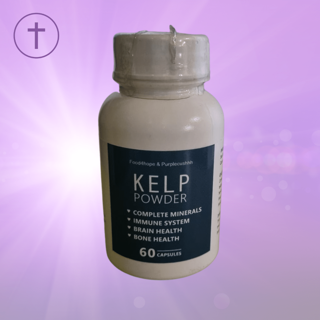 Kelp Powder Capsules - Natural Iodine & Thyroid Support | Purple Cushhh SA