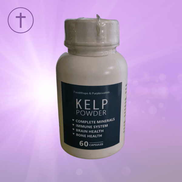 Kelp Powder 60 Capsules - Natural Iodine & Thyroid Support | Purple Cu ...