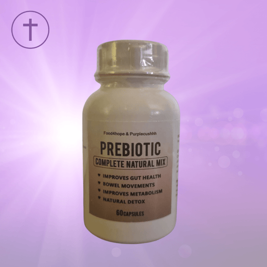 Food4Hope & Purple Cushhh Prebiotic Complete Natural Mix - Gut Health & Digestive Support | 60 Capsules | Purple Cushhh SA