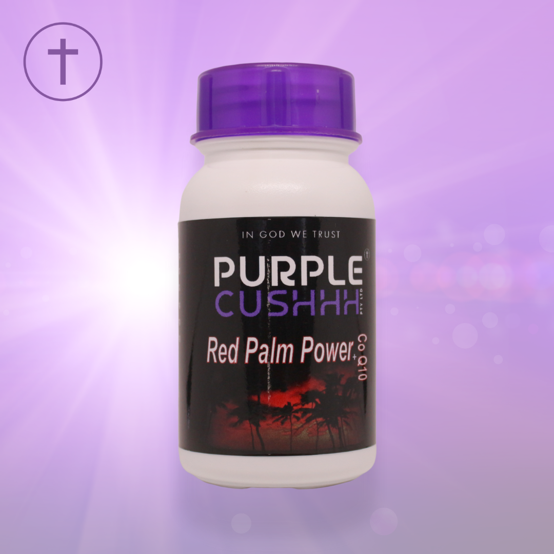 Red Palm Powder Capsules - CoQ10 & Anti-Aging Antioxidants | Purple Cushhh SA