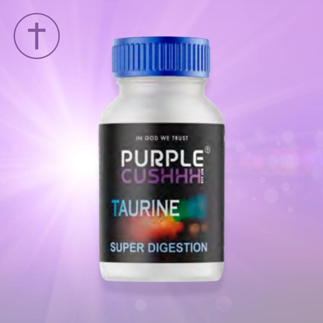 Taurine Super Digestion Capsules - Metabolic & Cardiovascular Health | Purple Cushhh SA