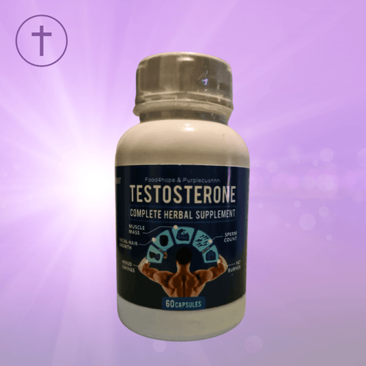 Testosterone Booster - Complete Herbal Supplement for Energy & Vitality | Purple Cushhh SA