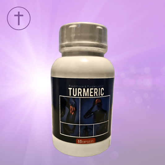 Turmeric Curcumin with Black Pepper 60 Capsules - Anti-Inflammatory Joint Support | Purple Cushhh SA